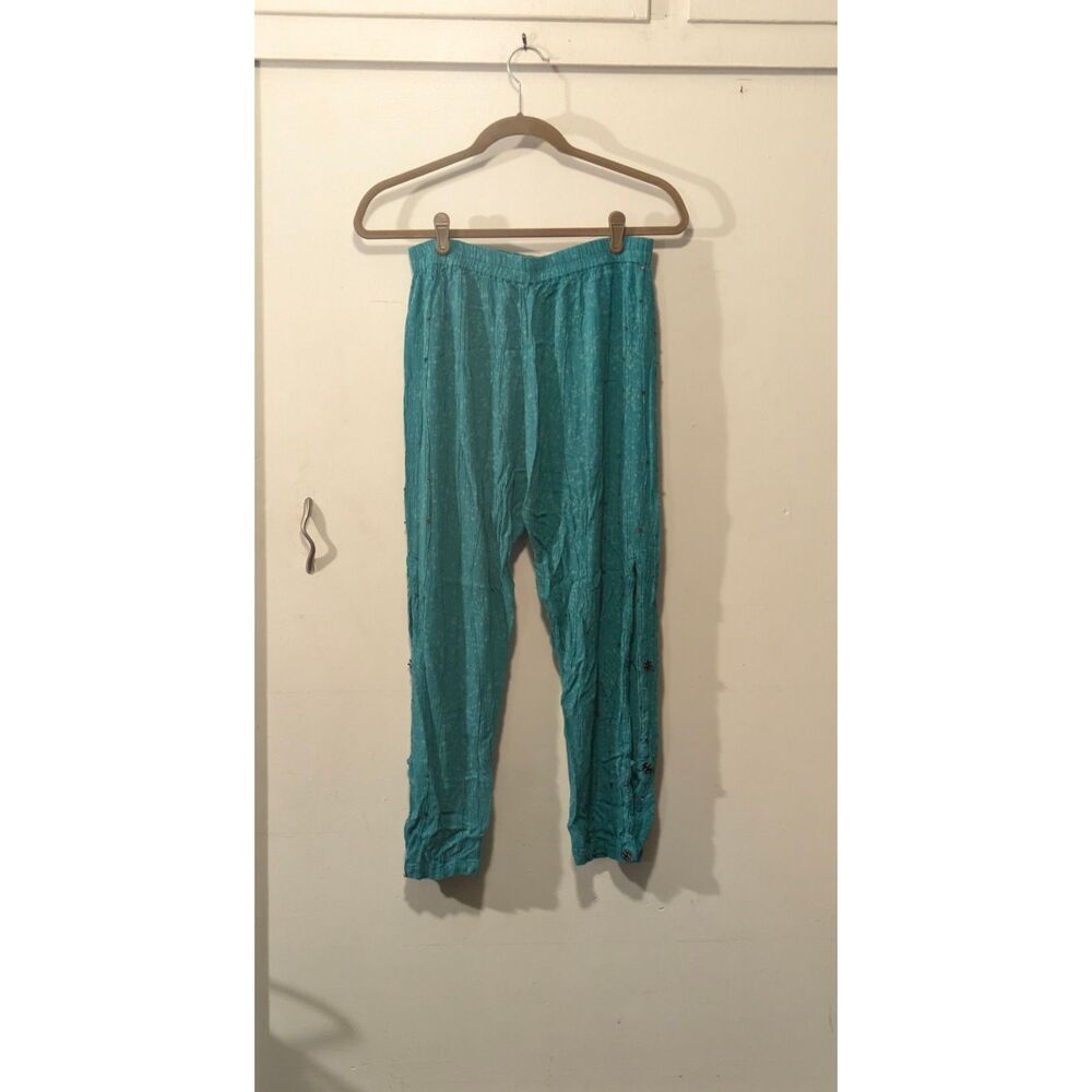 Beaded Side-Slits Harem Pants - Nadya Art to Wear